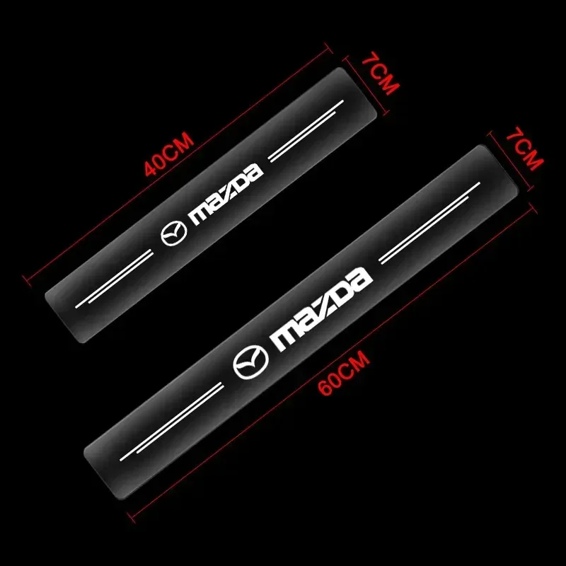 마쓰다 3 아텐자 CX3 CX5 MX5 악셀라 CX30 CX90 CX60 CX50 CX7용 4개입 자동차 문턱 보호 투명 장식 배지 스티커