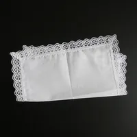 3Pcs 25x25cm 100% Cotton Women Lady Handkerchiefs White Color Embroidered Hankies Square Scarf DIY Painting 5