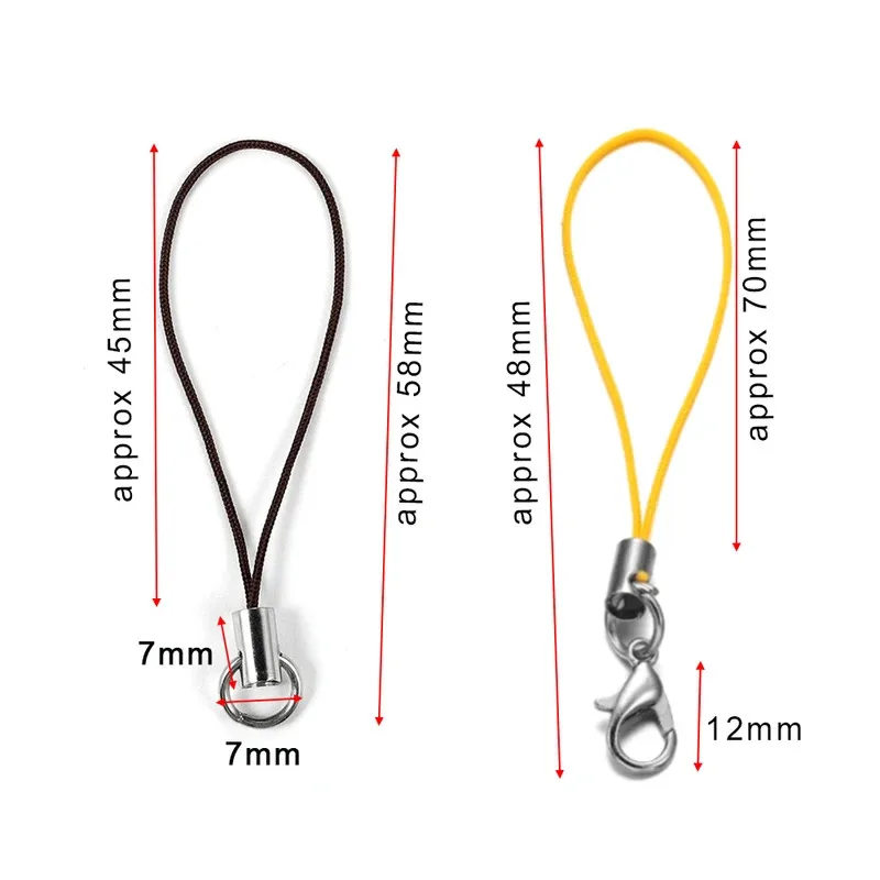 Assorted Pack of Lanyard Straps with Lobster Clasp Keychain Hooks - Decorative Keyring and Charm Set Accessories