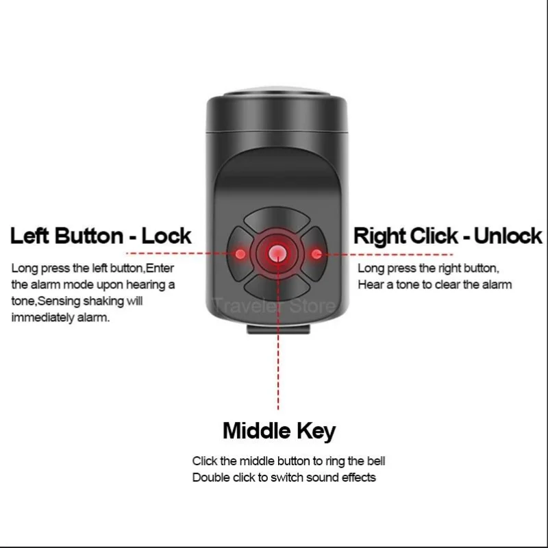 USB Rechargeable Electric Bike Horn 4