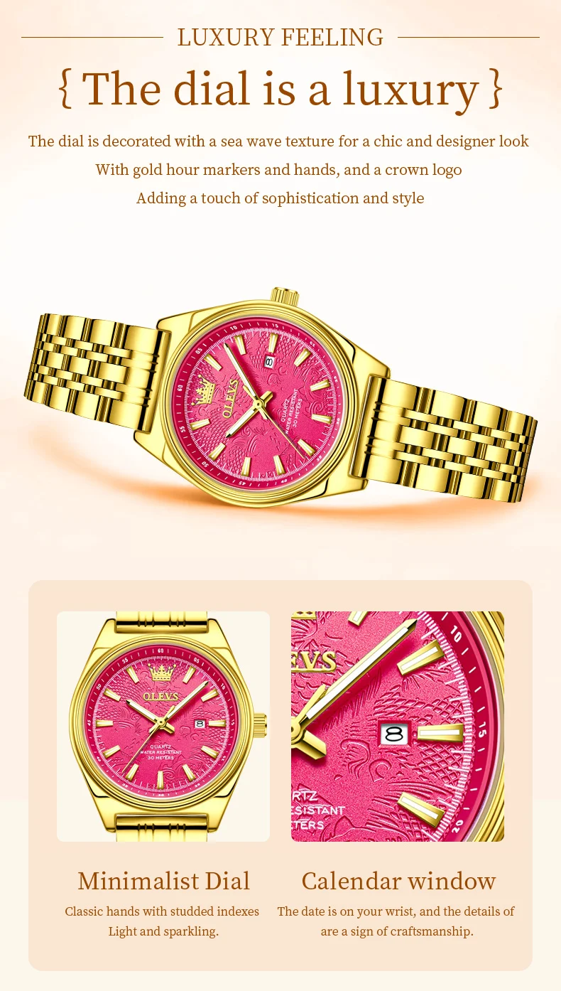 Orologio OLEVS 3703 - Chiusura cinturino