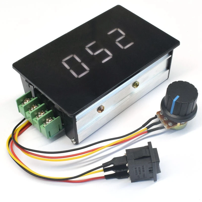 DC 6-60V 12V 24V 36V 48V 20A DC Motor Speed Controller Digital Display Motor Speed Controller