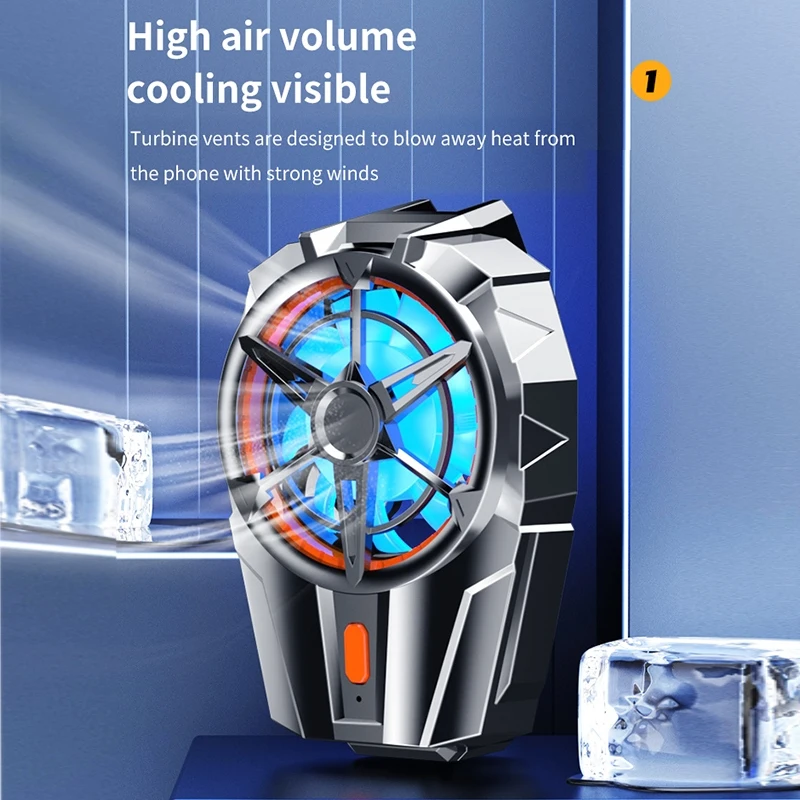 X52 300mAh Wireless Phone Cooler For Gaming Rechargeable Cooling Fan Portable Air Cooler Radiator Back Clip For Phone phone cooler mobile radiator air cooler cell phone fan