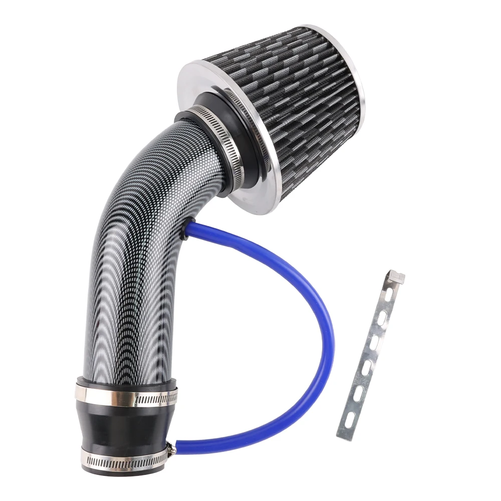 76mm Universal Car Racing Cold Air Intake System Turbo Induction Pipe Tube Kit Aluminum With Cone Air Filter Inlet air intake kit