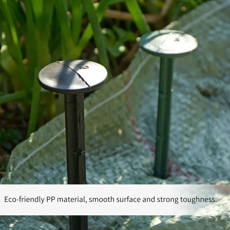 100pcs Turf Nails Lawn Mulch Fixing Nails Plastic Gardening Nails Anti-Grass Cloth Nails Plastic Push Pins