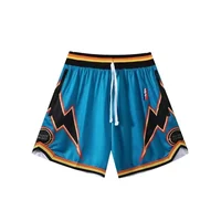 American Basketball Shorts Men's Summer Loose Quick-drying Breathable Sports Four-point Pants But Knee James Curry Same Style 1