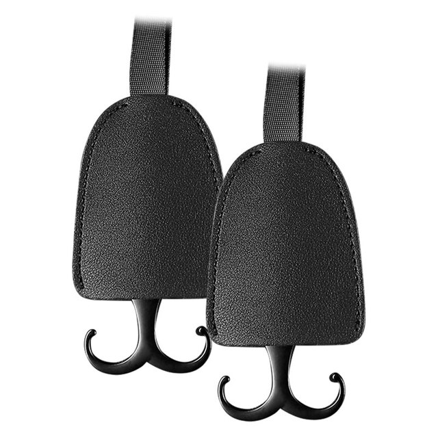 Car Seat Headrest Hooks PU Leather Hanging Storage Hook 15kg Load-Bearing Organizer Hidden Hook Interior Accessories