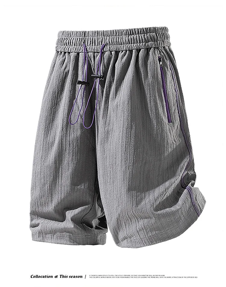 Herren Fitness Basketball Uniform Set Sommer Einfarbig Ärmelloses Tanktop Shorts Zweiteiliges Sportbekleidungs-Outfit – Detail 15