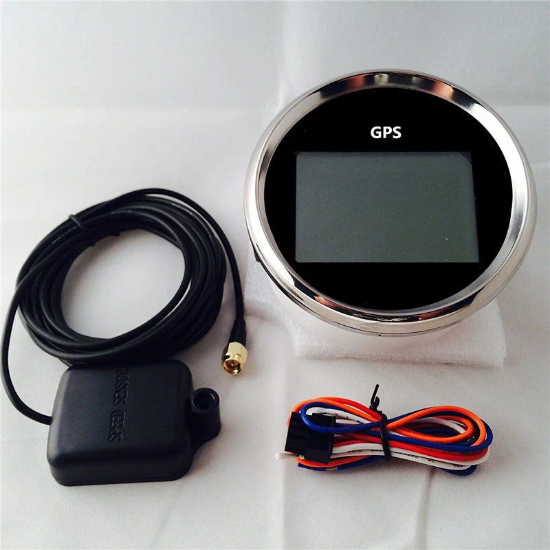 GPS 안테나가 있는 자동차 GPS 속도계, 트럭 보트 디지털 LCD 속도 게이지, 노트 나침반, 85mm