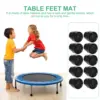 10Pcs Trampoline Leg Cap,Mute Rubber Foot Pad Accessories for Jumping Bed | Non-slip Mini Trampoline Part Base Pipe Legs Fitting 2
