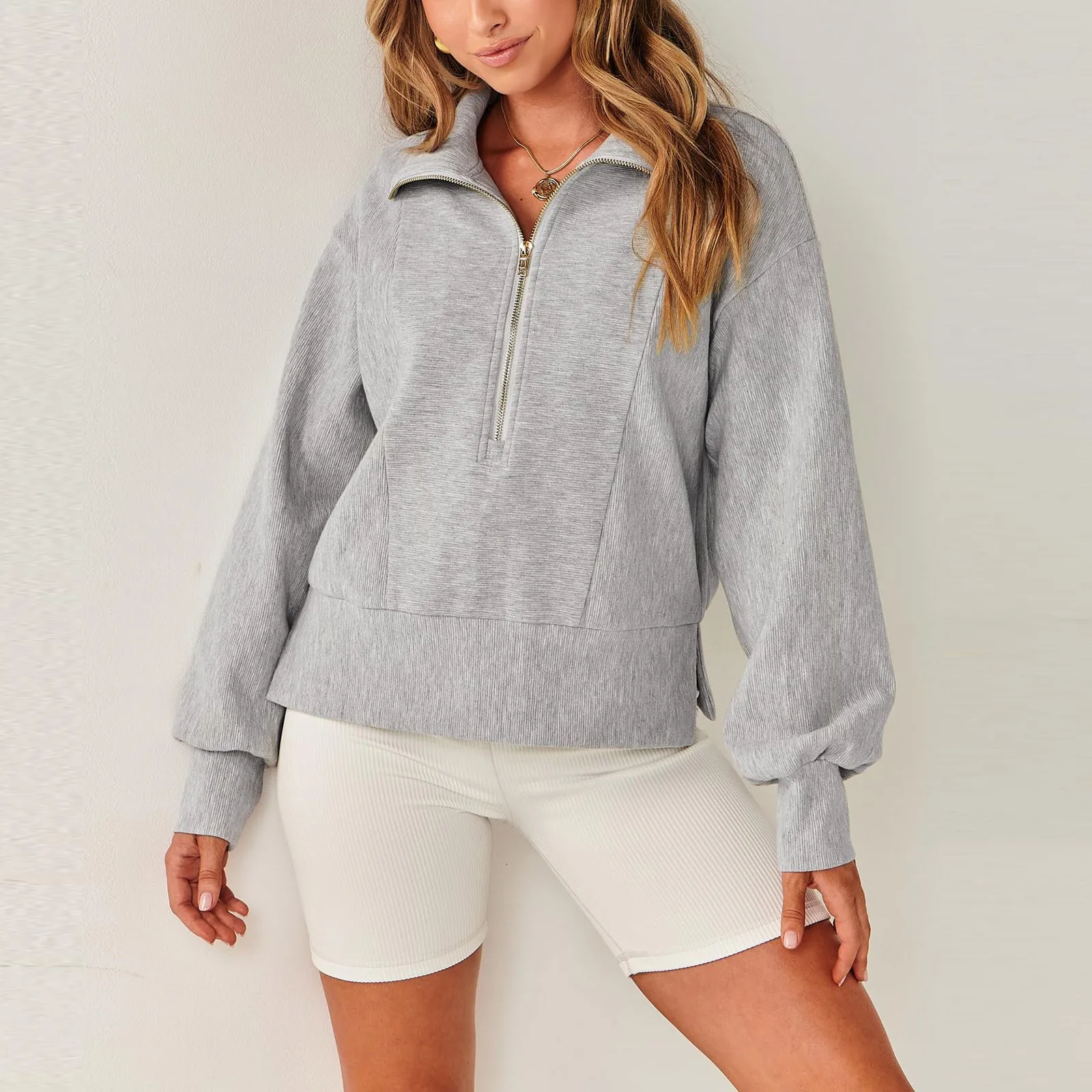 

Женская водолазка на молнии, Модный женский свитер, свитера, однотонный пуловер, повседневный вязаный свитер с длинным рукавом для женщин, зима 2023