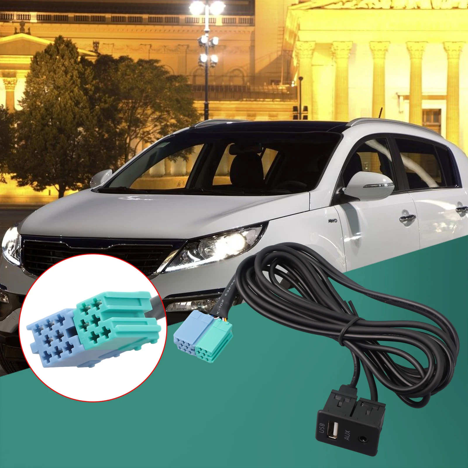 

Extension Cable AUX USB Extension Extender Cable AUX USB Cable AUX USB Port Adapter Cable Automotive Electronics Car Accessories