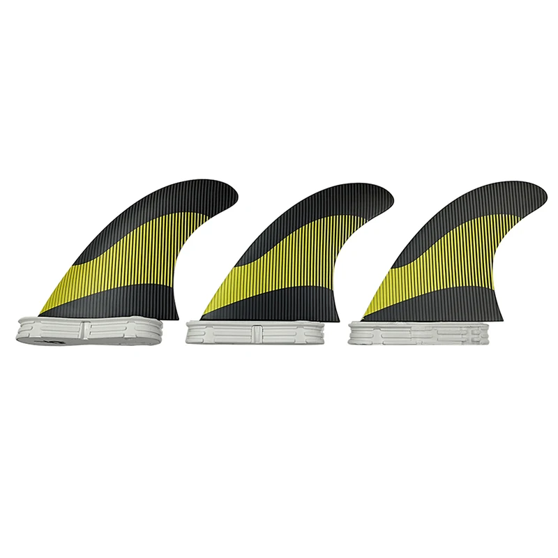 Surfing Fins 3pcs/set UPSURF FCS 2 M/L Surfboard Fins Fibreglass Performance Core Double Tabs 2 Black Lines Tri Short Board Fins hight quality plastic upsurf future g5 surfboard fins nylon black quilhas single tabs 3pcs set short board fins surf accessories