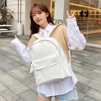 Zaino da donna alla moda Zaino per laptop in pelle di grande capacità Zaino per libri di alta qualità per ragazze adolescenti Studente Mochila
