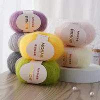 25g*10 Balls=250grams(0.5LBS) High Quality Mohair Yarn Soft Mohair Crochet Yarn For Crochet Shawl Sweater Scarf 2