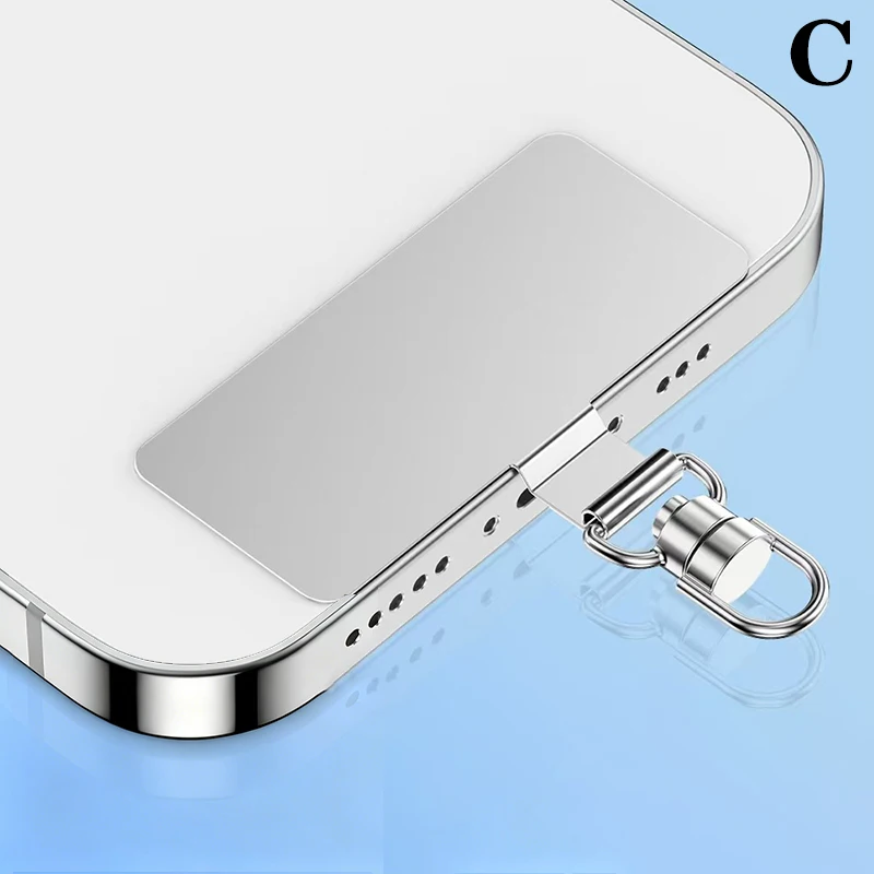 Steel Phone Lanyard with Anti-Lost Gasket and Metal Clip Strap