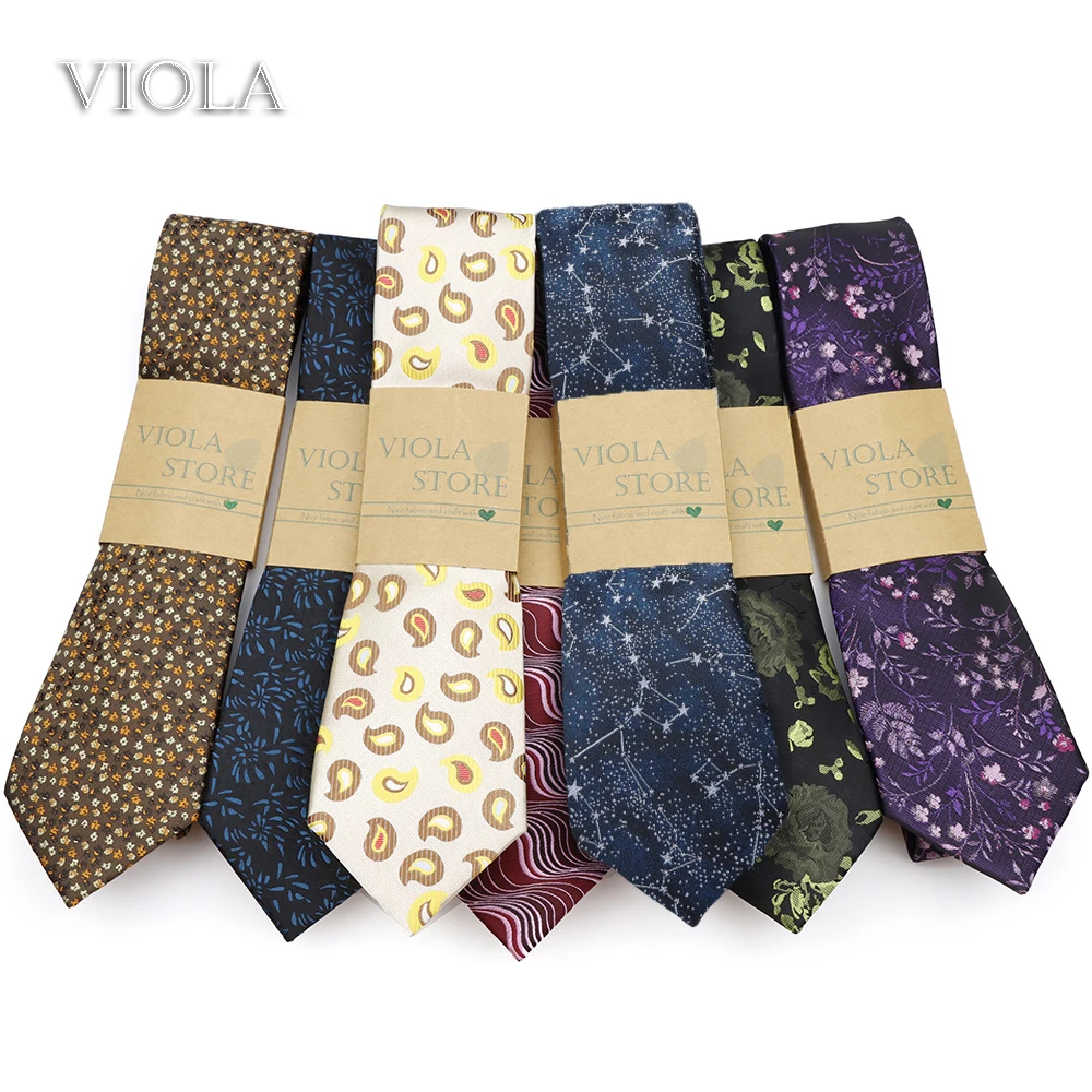 29 Colors Constellation Floral Paisley Men Necktie 7cm