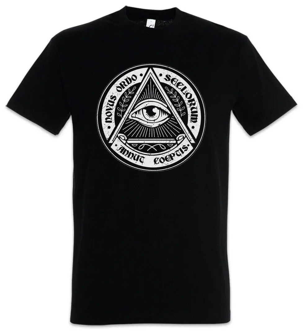 Illuminati Eye T Shirt Società Free Masons Loge Lodge Illumiatus Secret