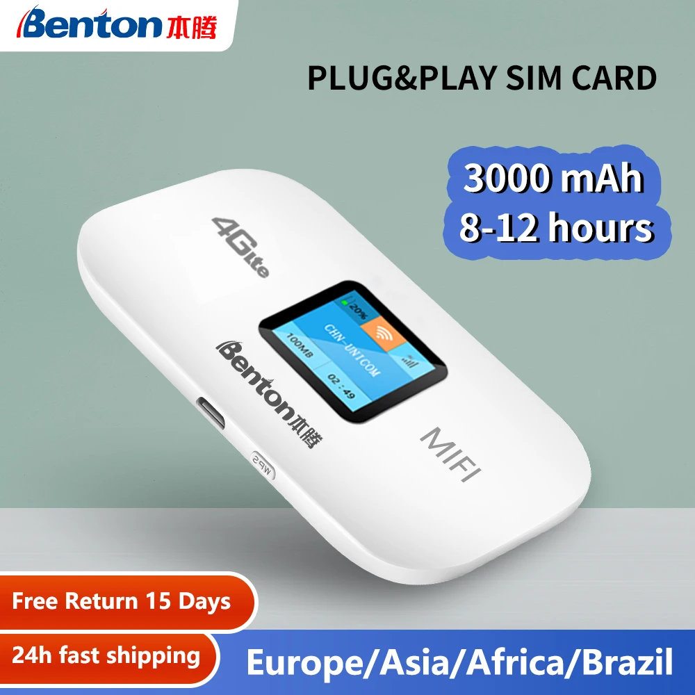 Benton Wifi Router Draagbare Mini 3G4G Unlocked Lte Mifi Pocket Met Sim ...
