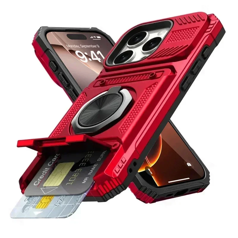 ตัวเลือกสินค้า เคส iPhone 17 16 Pro Max พร้อมวงแหวนแม่เหล็ก หมุนได้ ป้องกันตกกระแทก