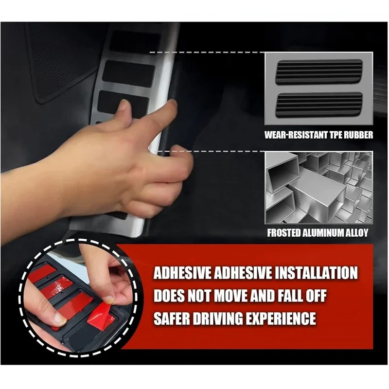 Car Foot Rest Pedal Cover Door LHD Anti-Slip Car Pedals Accessories For Ford Bronco-2/4