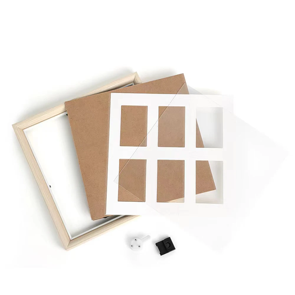 3/5/6/SQ/inch Photo Frame Minimalist Table Hanging Wall Square Wooden Frame Suitable For Fujifilm Instax Mini 12 11 EVO Camera