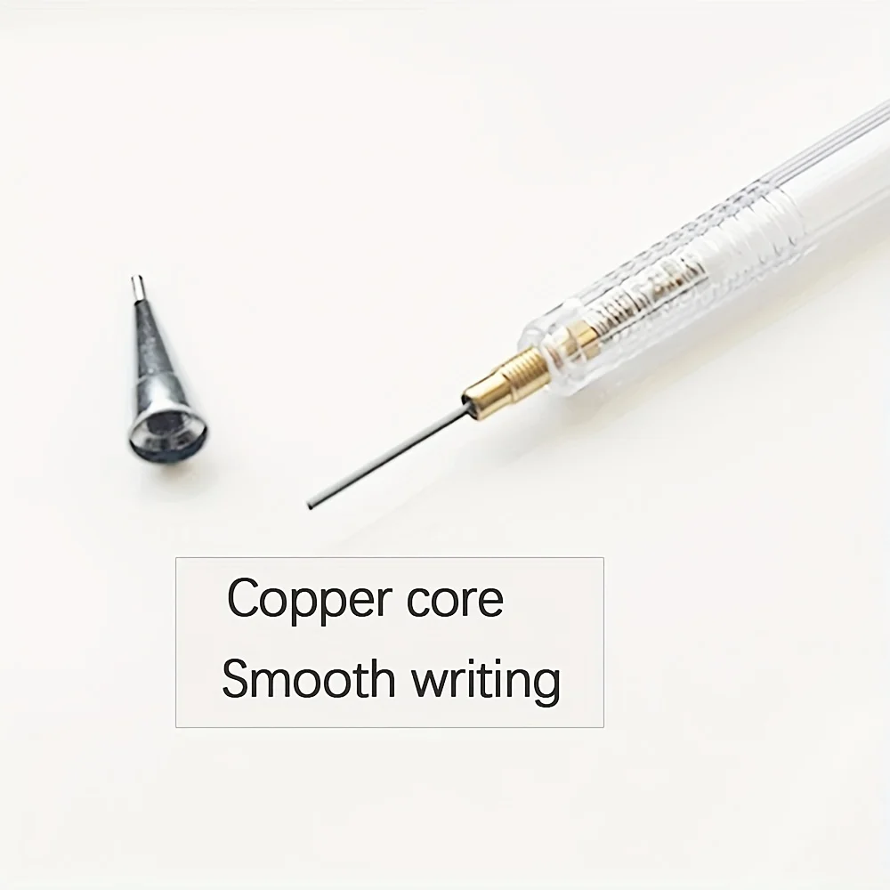 Creative 0.3/0.5/0.7/0.9mm Transparent Mechanical Pencils Set With Leads, Sketch Writing Automatic Pencil for Office Stationery 5