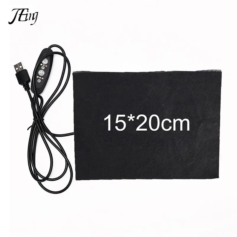 Carbon Fibre USB Temperature Control Warmer Heating Pad 3 Gear DIY Thermal 1PC