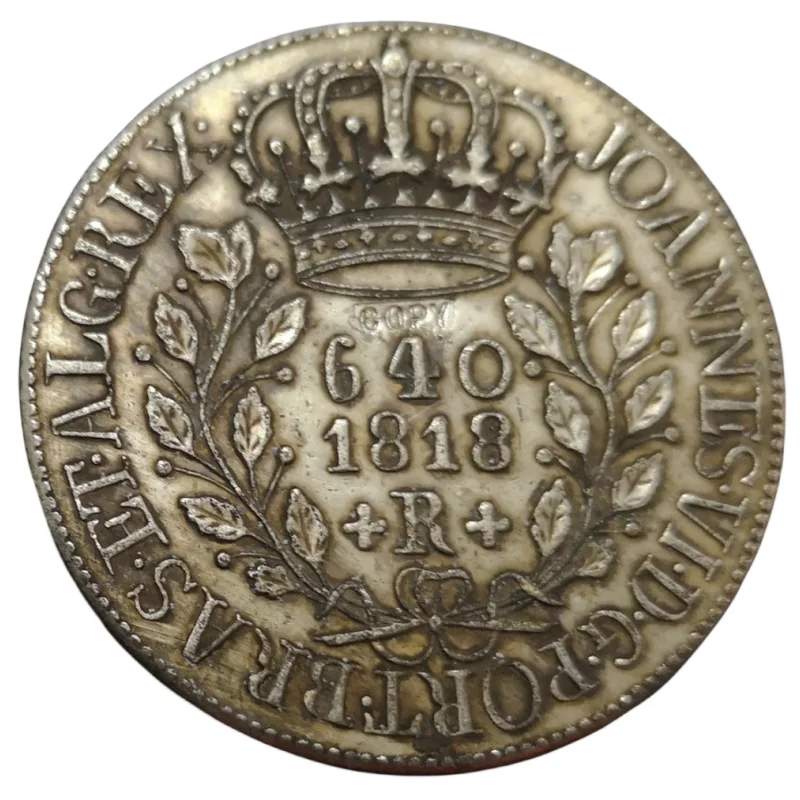 

1818 R Brazil 640 Reis - Joao VI Silver Plated Coin