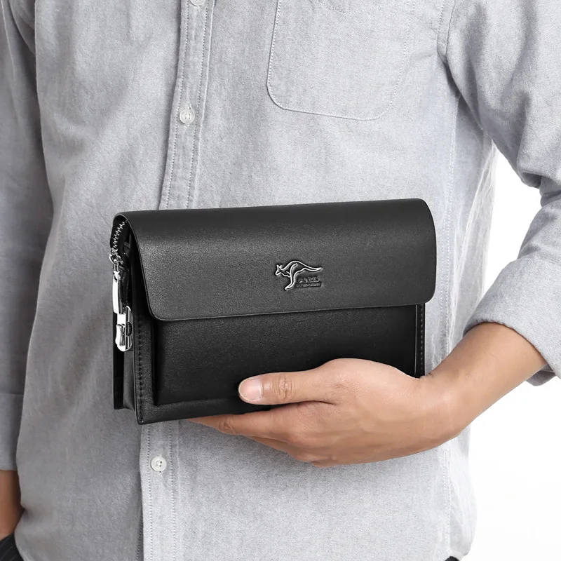 New Men's Multi-Card Slot Password Lock Anti-Theft Handbag High-Quality Luxury Large Capacity Business Clutch Briefcase