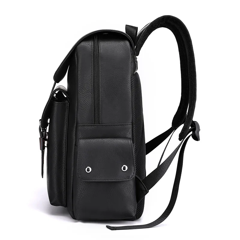 Large Capacity Soft PU Leather Backpack for Casual Business Travel