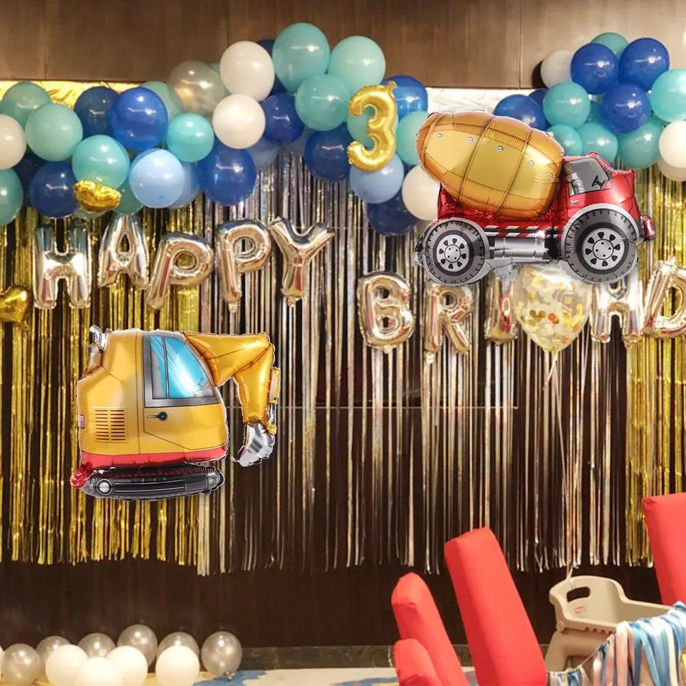 

Forklift Construction Truck Vehicle Toy Balloon Excavator Balloons Excavator Shape Balloon Decoration Balloons Yellow