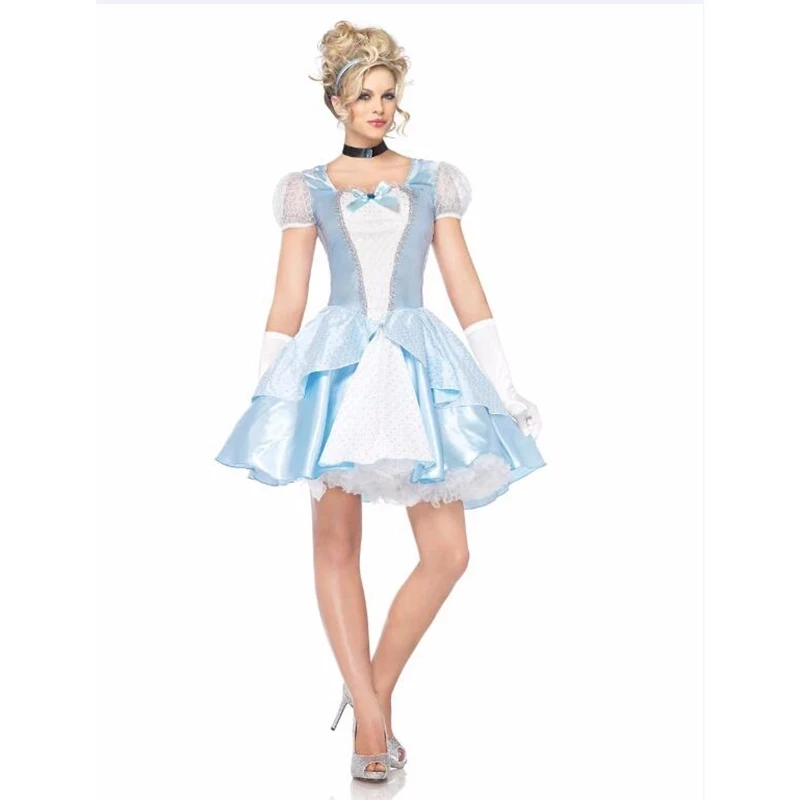 

Halloween Women Princess Cinderella Costume Fairy Tales Sexy Goddess Princess Cosplay Long Dress Party Fancy Dress