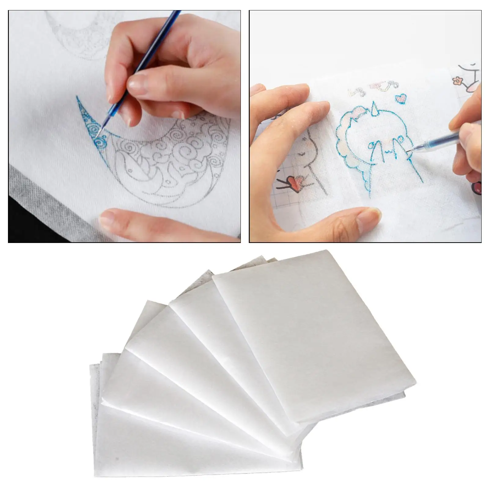 5 Sheets Cross Stitch Water Soluble Embroidery Stabilizer Transfer Paper