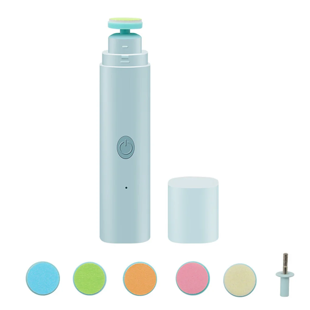 Electric Baby Nail Trimmer Rechargeable DIY Care Polisher Adjustable Files Travel Home Newborn Clipper with Heads