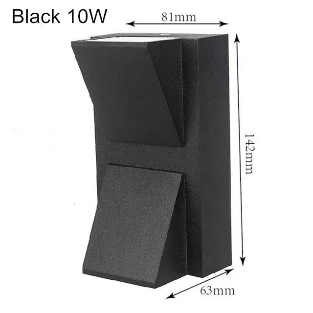 Waterproof Indoor/Outdoor LED Up-Down Wall Lamp - 5W/10W Surface Mounted Cube Light