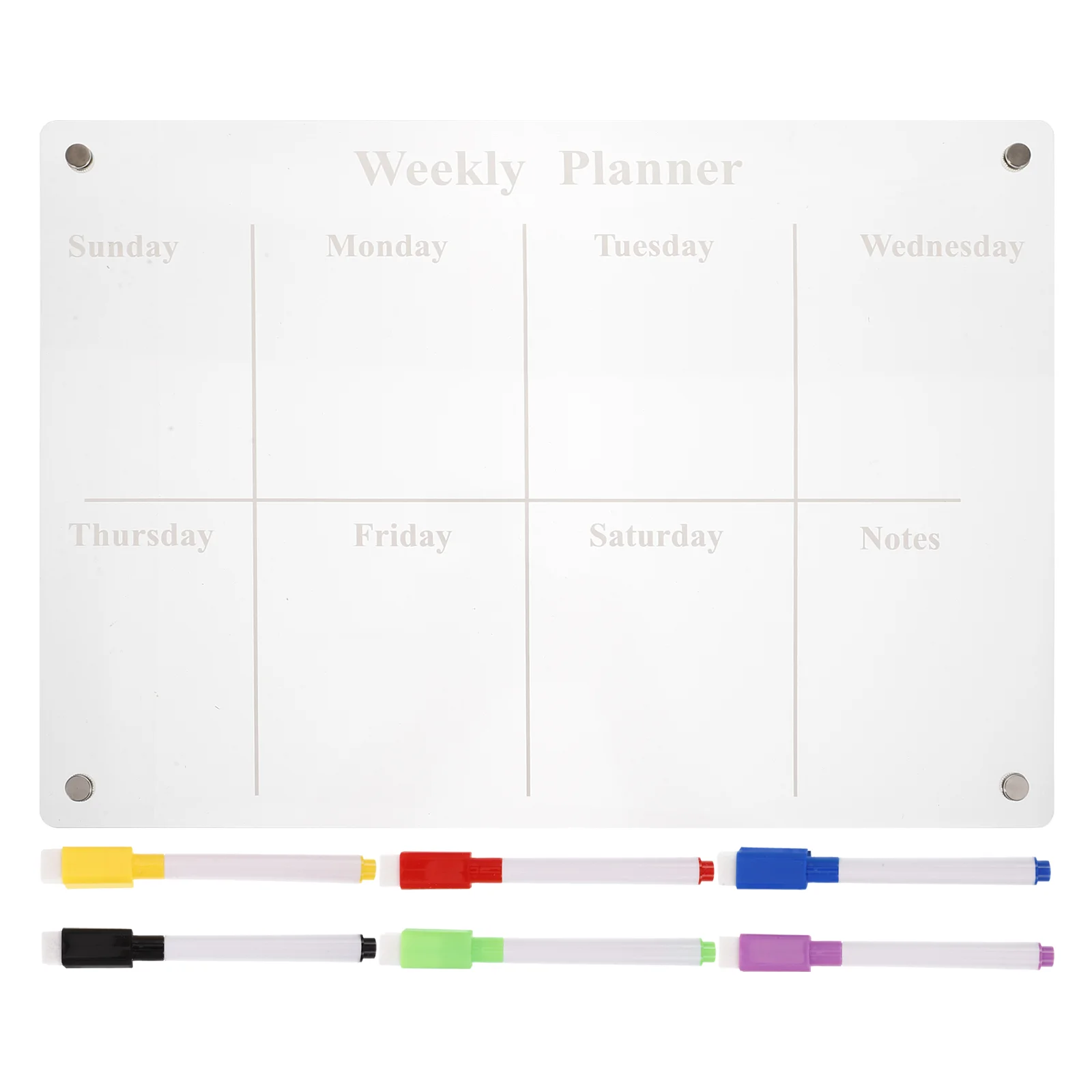 Magnetic Whiteboard Refrigerator Transparent Kitchen Writing Practical Dry Erase for Fridge Blank List Planning