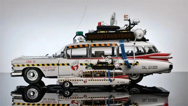 YS 1:64 Ghost ECTO 1A Movie Ver Die-Cast Car Model