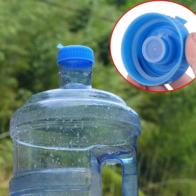 Water Jug Cap 5 Pack Plastic Water Bottle Cap Blue Gallon Drinking Bottle Replacement Tool Leak Free