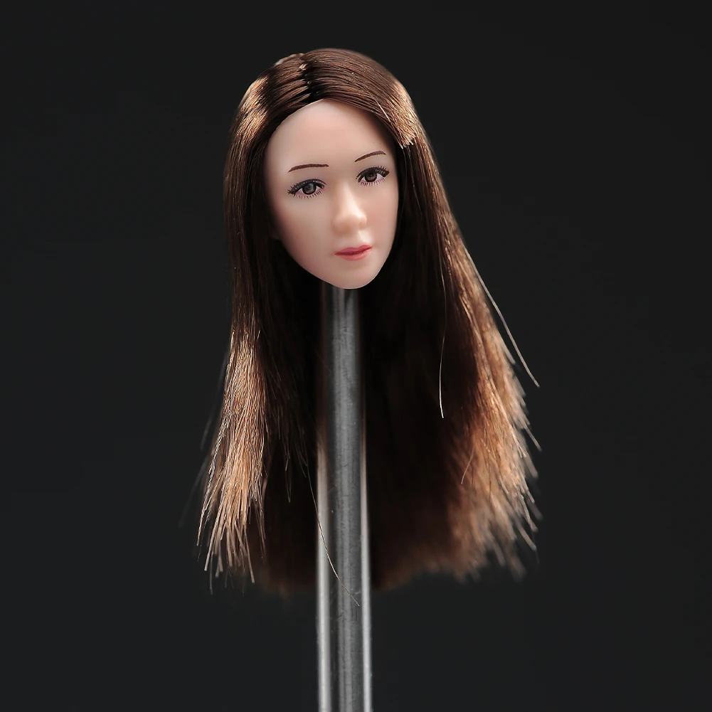 

1/12 Asian Beauty Girl Female Head Sculpt Head Carving Model Fit 6" Female SHF TBL Figure Body Toys