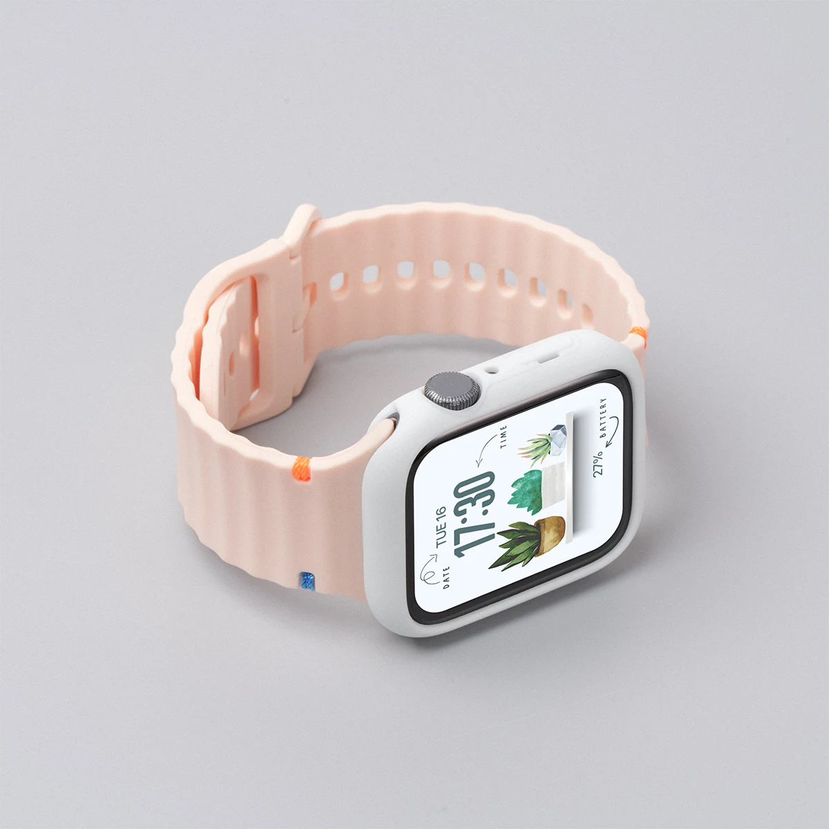 Enhanced Wave Strap & Silicone Cover Set for Apple Watch Ultra - Soft Sport Band Combo