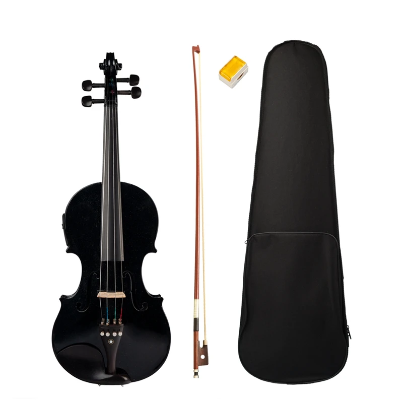 4/4 Full-Size Violin Solid Wood Body Ebony Accessories Acoustic Violin Electric Violin Accessories
