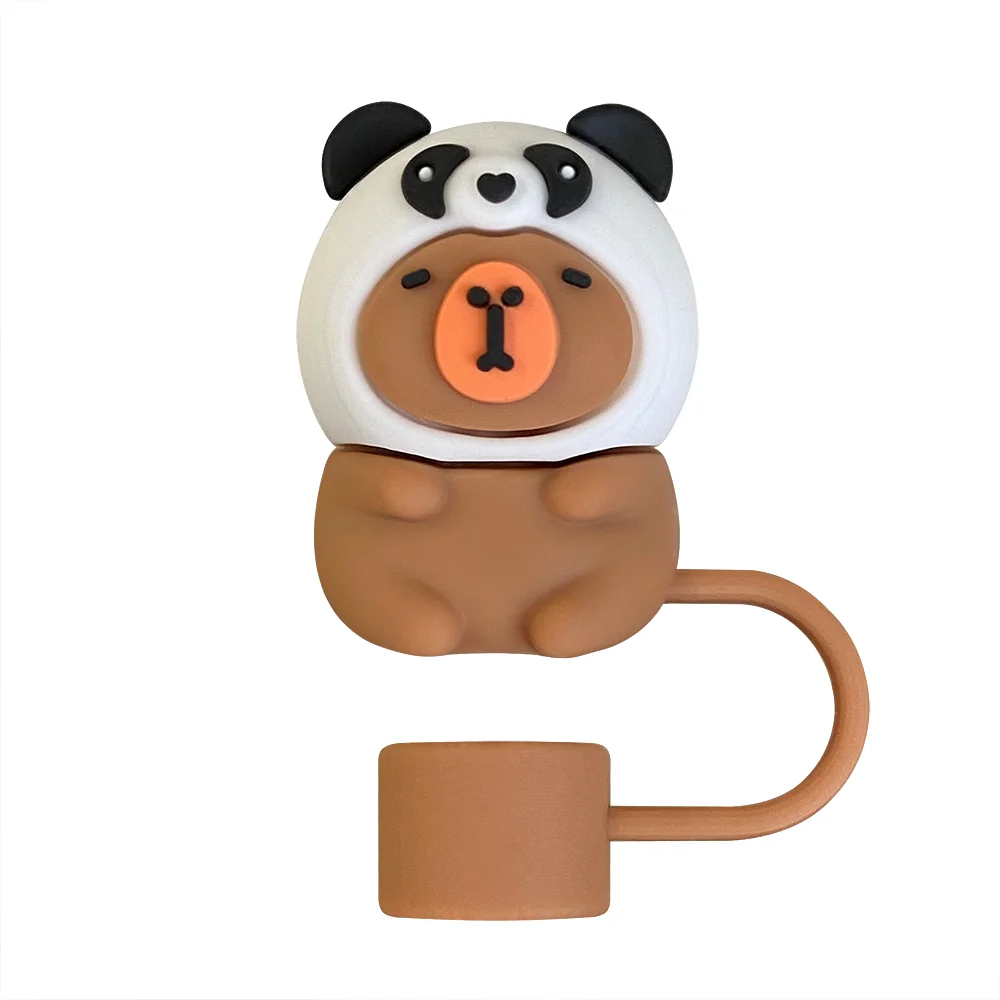 Niedliche, interessante Capibala-Capybara-Strohabdeckungen, Kappen-Topper, kompatibel mit 10 mm Durchmesser und 30 und 40 Oz Tumbler Cup-Zubehör – Detail 9