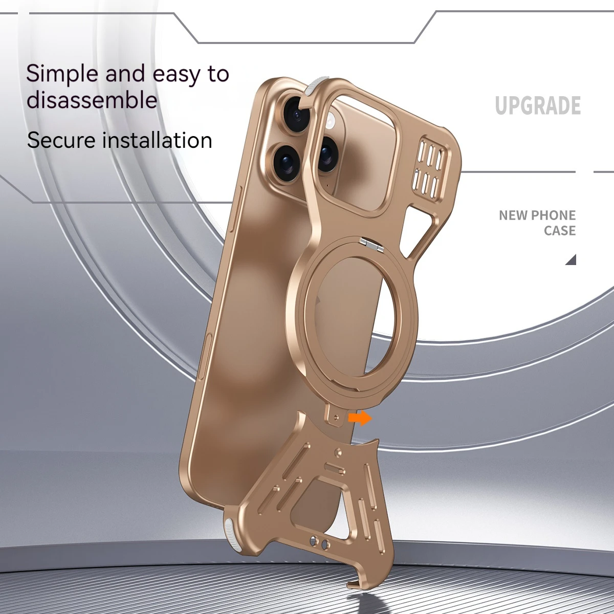 Magnetic 360° Frameless Aluminum Alloy Phone Case with Magsafe Wireless Charging Compatibility