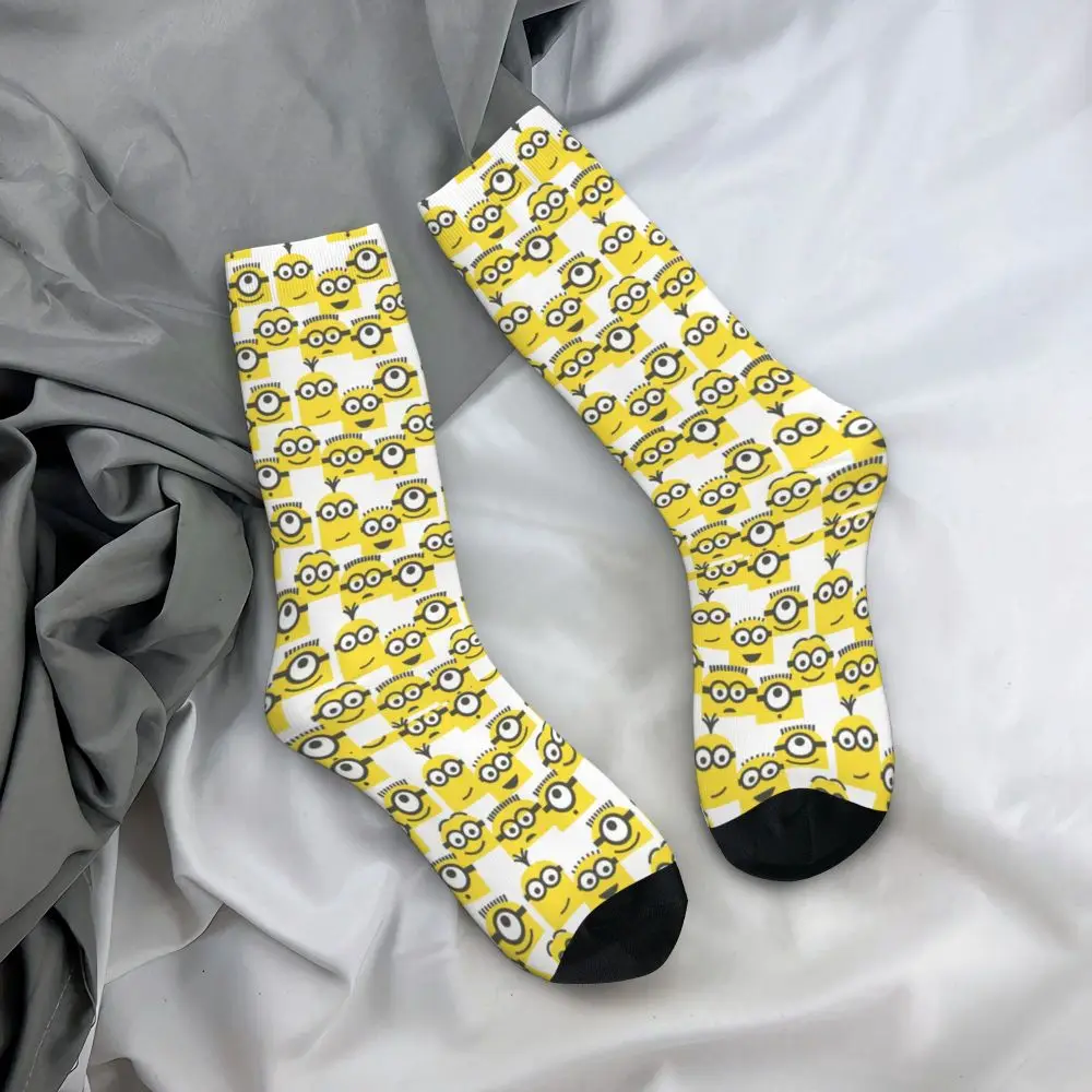 Custom Cool Print M- Minions Cartoon Socks for Women Men Stretchy Summer Autumn Winter M- Minions Bananas Crew Socks 218 Scacd24788d6f4459afa2cb1dcfeaa482i
