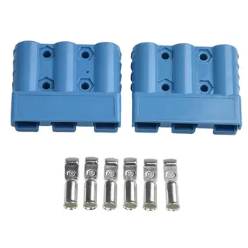 2pcs 50A 3 PIN สําหรับ Anderson ปลั๊ก DC Power SOLAR Caravan รถจักรยานยนต์ซ็อกเก็ตแบตเตอรี่ชาร์จอะแดปเตอร์อุปกรณ์เสริม 8