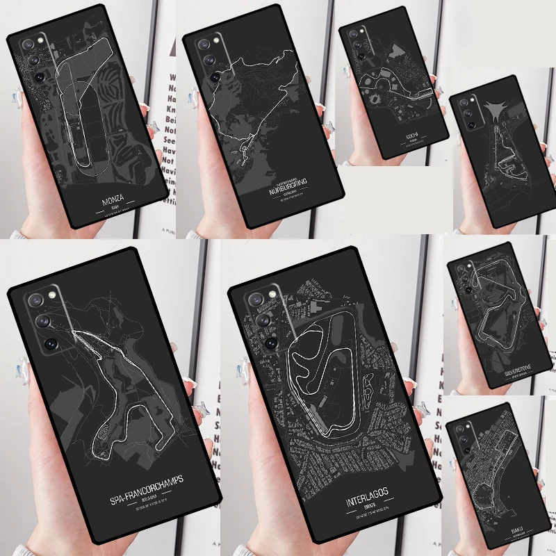 F1 Race Circuits Design Phone Case - Stylish Back Cover