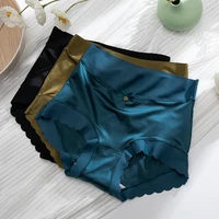 Culotte en soie, jolis slips, sous-vêtements doux, taille moyenne, élégance, Lingerie Sexy pour filles 6
