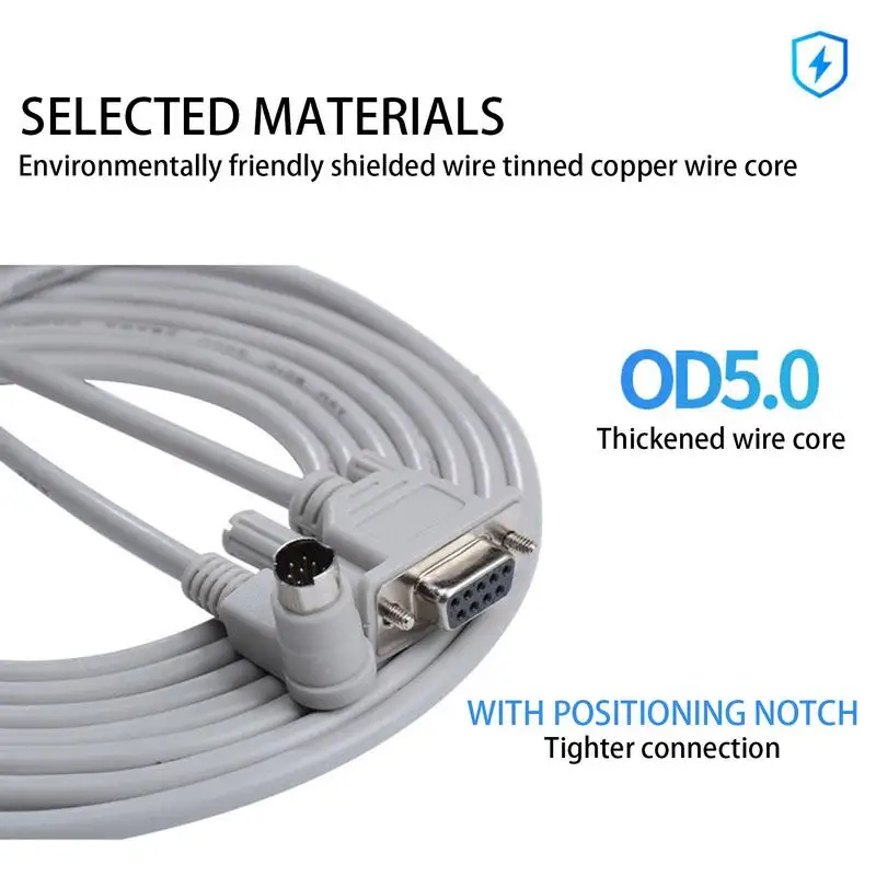 PLC Cable For Allen Bradley MicroLogix 1000 1200 1400 1500 Programming Cable 1761-CBL-PM02 Professional Data Transmission Cord