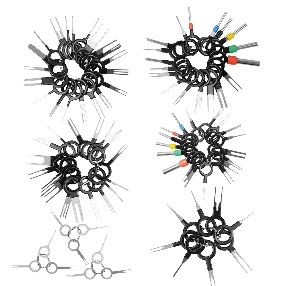 100pcs Puller Tool Kit Wires Pin Extractor Automotive Stylus Tooling Set Car Terminals Removal Auto DisassemblyTooling terminal removal kit car terminal extractor car repair tool terminal removal tool car terminal puller electrical connector pin removal kit